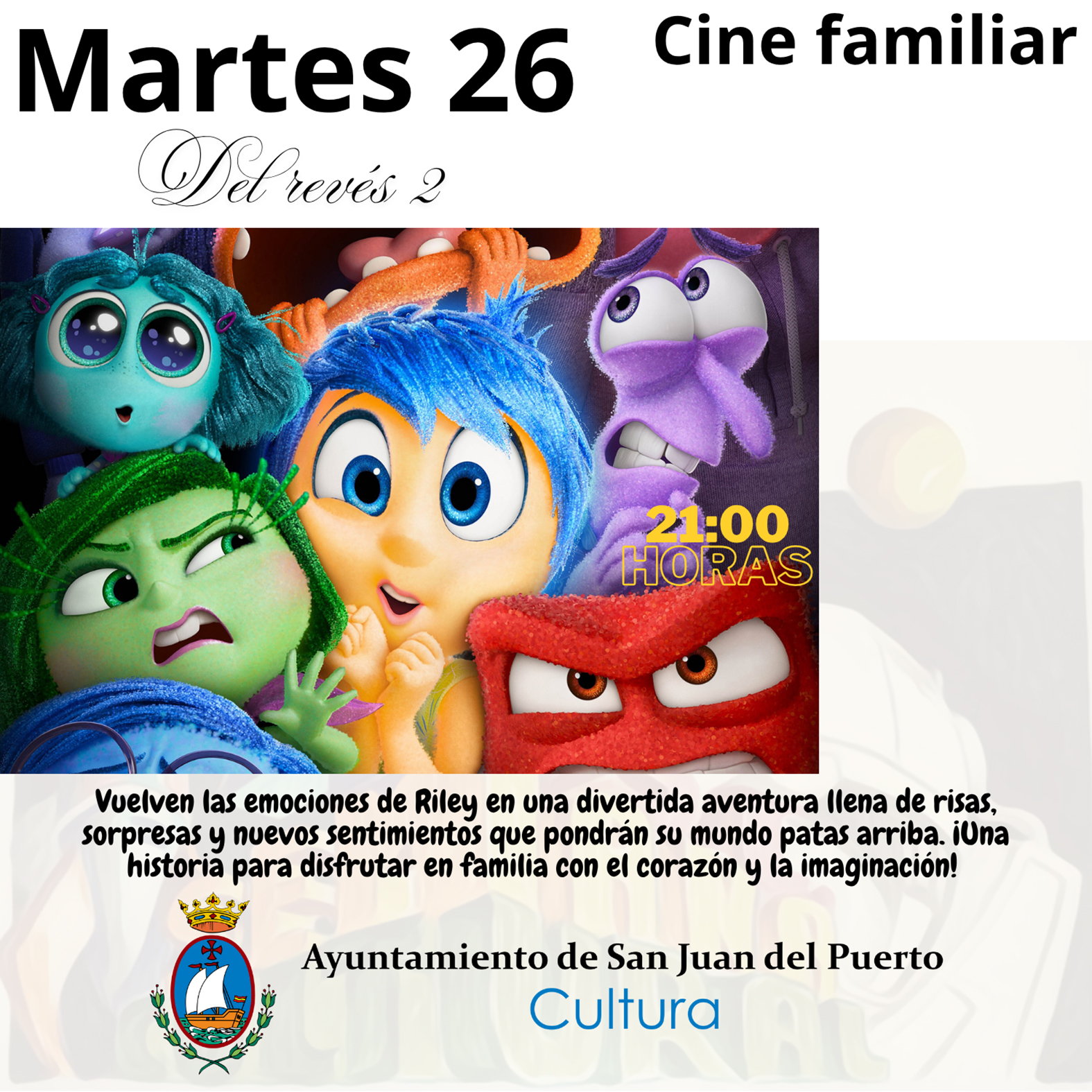 41 Semana Cultural | Cine Familiar - Del Revés 2